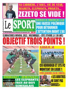 Le Sport n°4703 - du vendredi 03 au dimanche 05 septembre 2021