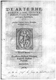 De arte rhetorica libri tres ex Aristotele, Cicerone et Quintiliano praecipue deprompti