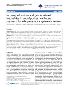 Income-, education- and gender-related inequalities in out-of-pocket health-care payments for 65+ patients - a systematic review