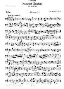 Partition de violoncelle, Chamber Concerto en Old Style, Op.112