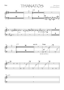 Partition harpe - Arpa, Tanathos poema sinfonico, Santos Carrión, Julián