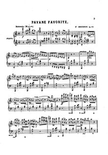 Partition complète, Pavane favorite, Op.100, Brisson, Frédéric