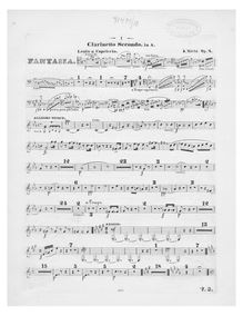 Partition clarinette 2 (A), Fantaisie, Fantaisie pour violoncello avec orchestre ou piano