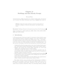 Chapter Buildings and Kac Moody Groups