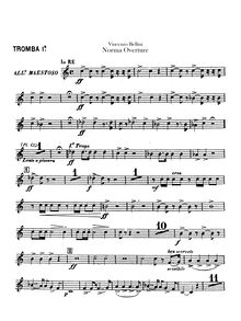 Partition Trumpe 1 (D), 2 (B♭), Norma, Tragedia liricia in due atti