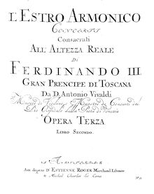 Partition Basso (ripieno e continuo), Concerto pour 2 violons et violoncelle en D minor, RV 565