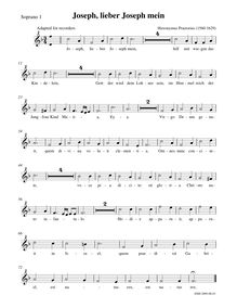 Partition Soprano 1 enregistrement  (chœur 1), Joseph, lieber Joseph mein