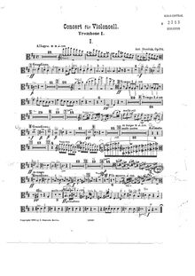 Partition Trombone 1, violoncelle Concerto, Koncert pro violoncello a orchestr