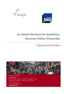 Régionales 2015 : Intentions de vote en Aquitaine-Limousin-Poitou-Charentes