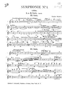 Partition flûte 4, Symphony No.1, Originally titled "Titan"