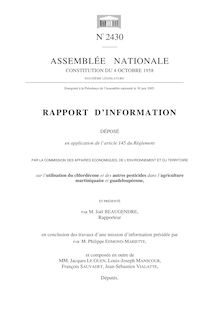 N° 2430 ASSEMBLÉE NATIONALE
