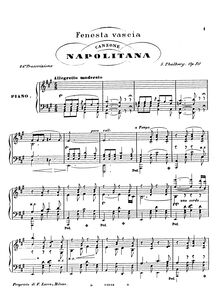 Partition ,  Fenesta vascia: Canzone Napolitana , L Art du Chant appliqué au Piano, Transcriptions des célèbres Oeuvres des grandes Maitres, Op.70