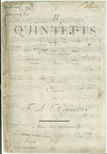 Partition parties complètes, 6 flûte quintettes, 6 Quintets for Flute and Strings