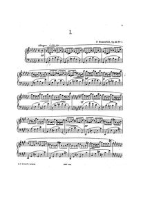 Partition , Allegro, 4 Etudes pour Piano, Op.44, Quatre études pour Piano, Op. 44