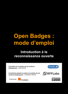 Eco-conception - Eco-conception en plastique (FR) - 2. Toolkit - Open Badges mode d'emploi - RFFLabs