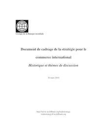 Document de cadrage de la stratégie pour le commerce international ...