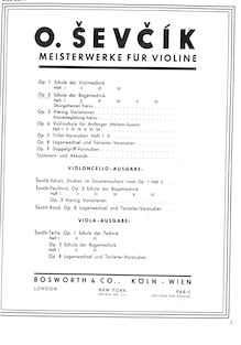 Partition , partie 2, School of Bowing Technique Op.2 pour violoncelle