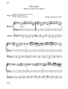Partition complète, 6 choral préludes, 6 Choräle von verschiedener Art ; Schübler-Chorales par Johann Sebastian Bach