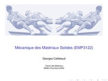 Mécanique des Matériaux Solides EMP3122