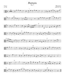 Partition ténor viole de gambe, alto clef, Fantasie per cantar et sonar con ogni sorte d’istrumenti par Giovanni Bassano