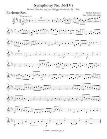 Partition baryton saxophone, Symphony No.36  Christmas Symphony  par Michel Rondeau