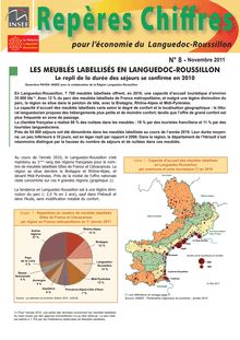 Les meublés labellisés en Languedoc-Roussillon : Le repli de la durée des séjours se confirme en 2010
