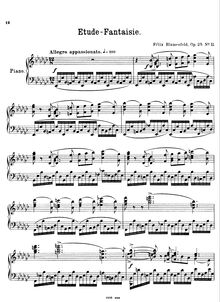 Partition , Allegro appassionato, Two Fantasy-Etudes pour Piano, Op.25