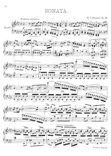Partition , Moderato Espressivo, Piano Sonata en F minor Op.13, Bennett, William Sterndale