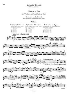 Partition de violon, 12 violon sonates, Sonate a Violino e Basso per il Cembalo