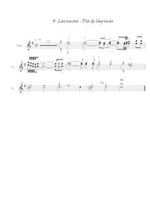 Partition Lacrimosa, Misa de Requiem en do sostenido menor, C♯ minor par Pablo Andrés Rodríguez