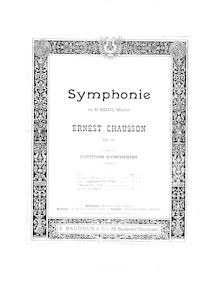 Partition complète, Symphony en B-flat major, Chausson, Ernest