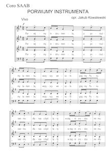 Partition SAAB a capella, Porwijmy instrumenta, Folk Songs, Polish