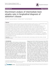 Discriminant analysis of intermediate brain atrophy rates in longitudinal diagnosis of alzheimer s disease