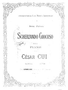 Partition , Scherzando giocoso (including title page), 2 bluettes
