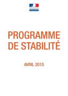 Programme de Stabilité 2015
