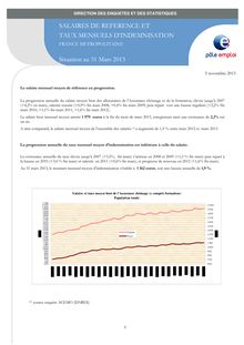 Salaires de référence et taux mensuels d indemnisation - France Métropolitaine