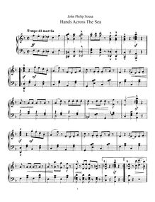 Partition de piano, mains Across pour Sea, Sousa, John Philip par John Philip Sousa