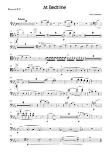 Partition basson 1/2, At Bedtime, На сон грядущий, Tchaikovsky, Pyotr