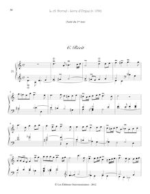 Partition , Récit, Pièces d orgue, Livre d orgue, Dornel, Antoine par Antoine Dornel