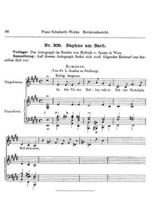 Partition complète, Romanze, D.144, Schubert, Franz