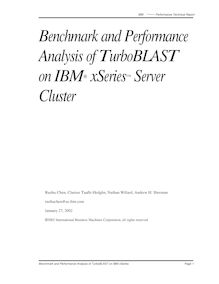 Benchmark and Performance Analysis of TurboBLAST on IBM ...