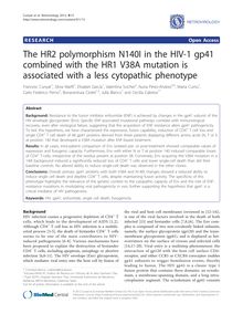 The HR2 polymorphism N140I in the HIV-1 gp41 combined with the HR1 V38A mutation is associated with a less cytopathic phenotype