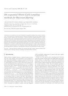 On sequential Monte Carlo sampling methods for Bayesian filtering