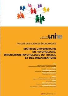 MAÎTRISE UNIVERSITAIRE EN PSYCHOLOGIE, ORIENTATION PSYCHOLOGIE DU ...