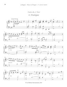 Partition , Dialogue, Livre d orgue No.1, Premier Livre d Orgue par Nicolas Lebègue