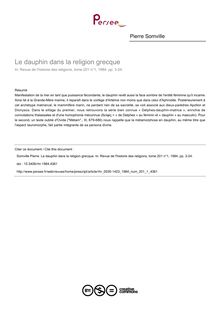 Le dauphin dans la religion grecque - article ; n°1 ; vol.201, pg 3-24