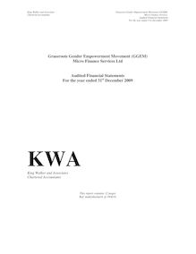 GGEM-MFI Audit Report 2009