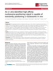 An in vitro-identified high-affinity nucleosome-positioning signal is capable of transiently positioning a nucleosome in vivo