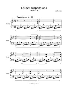 Partition complète, Etude 1979.1116: suspensions, B-minor, E-major
