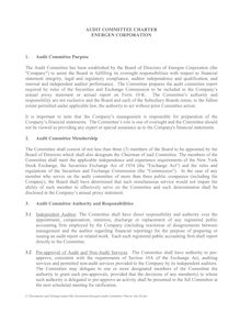 CHARTER OF THE AUDIT COMMITTEE OF